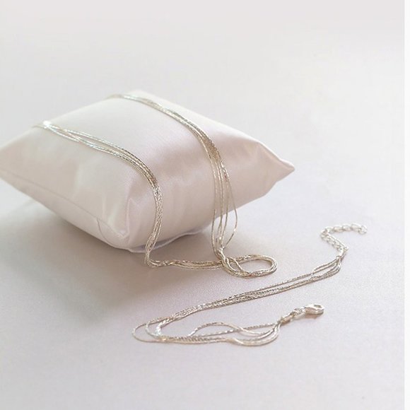 NEW 925 Sterling Silver Multi Layer Necklace - Picture 8 of 9